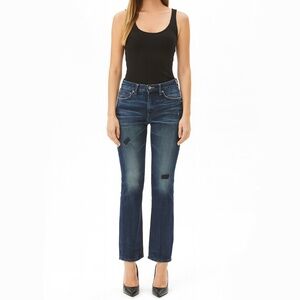 Adriano Goldschmied Patchwork Low Rise Straight Leg Jeans